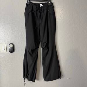 Princess Polly Snow Parachute Pants Black 2